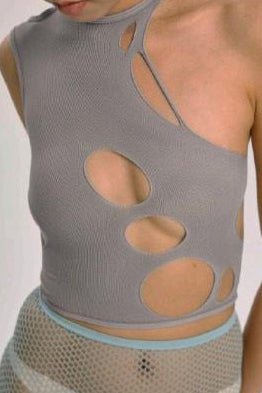 RUI Cut Top SS21-R012 Taupe Gray